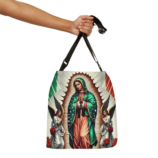 Adjustable Strap Tote Inspired by Our Lady of Guadalupe