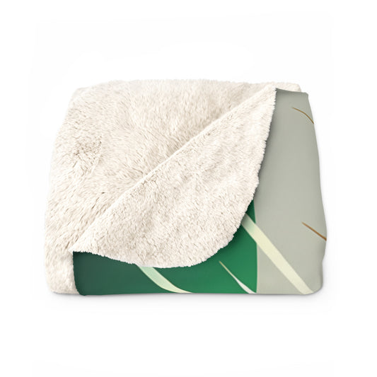 Fleece Sherpa Blanket Inspired by Our Lady of Guadalupe