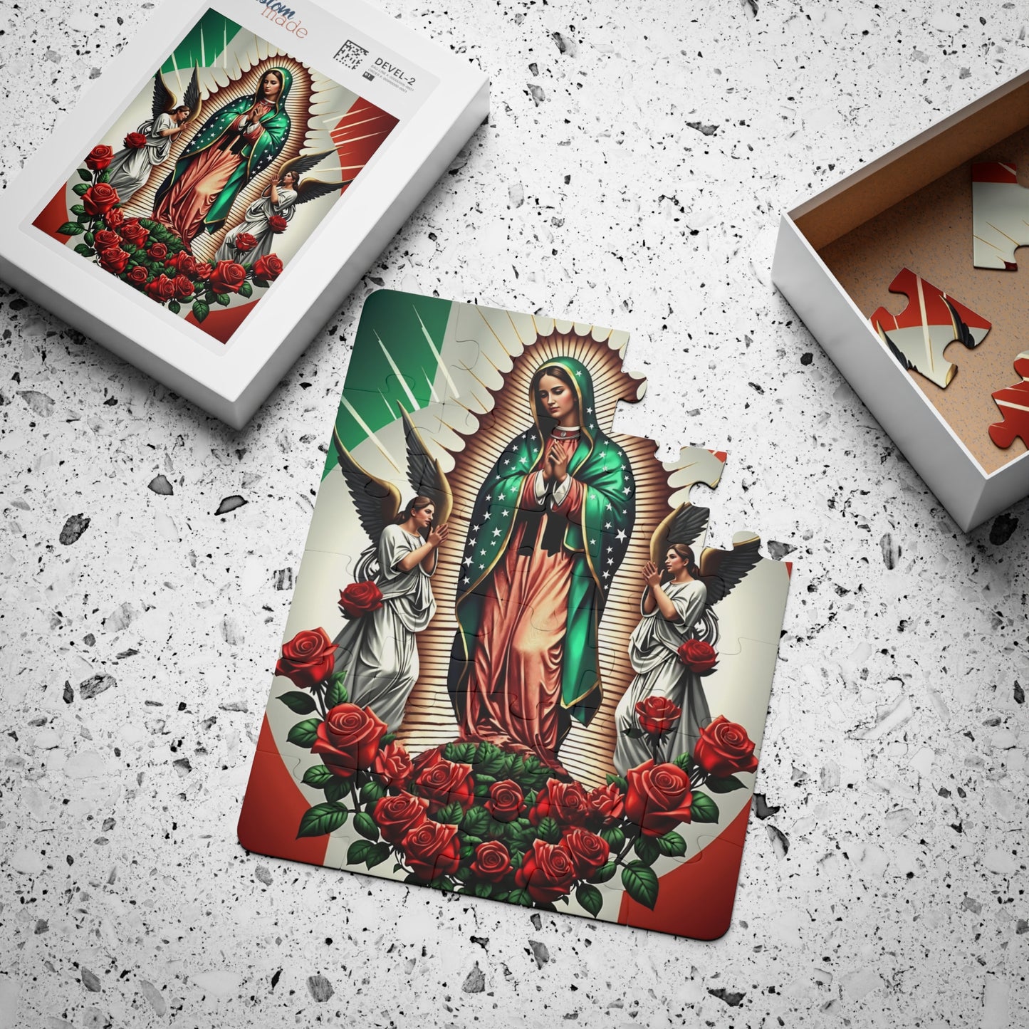 Children's Puzzle Our Lady of Guadalupe Inspired 30 Large Pieces, Catholic Faith Jigsaw