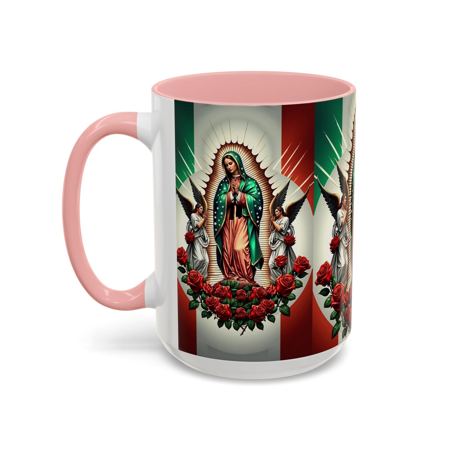 Catholic Coffee Mug,  15oz Ceramic Cup, Our Lady of Guadalupe Inspired