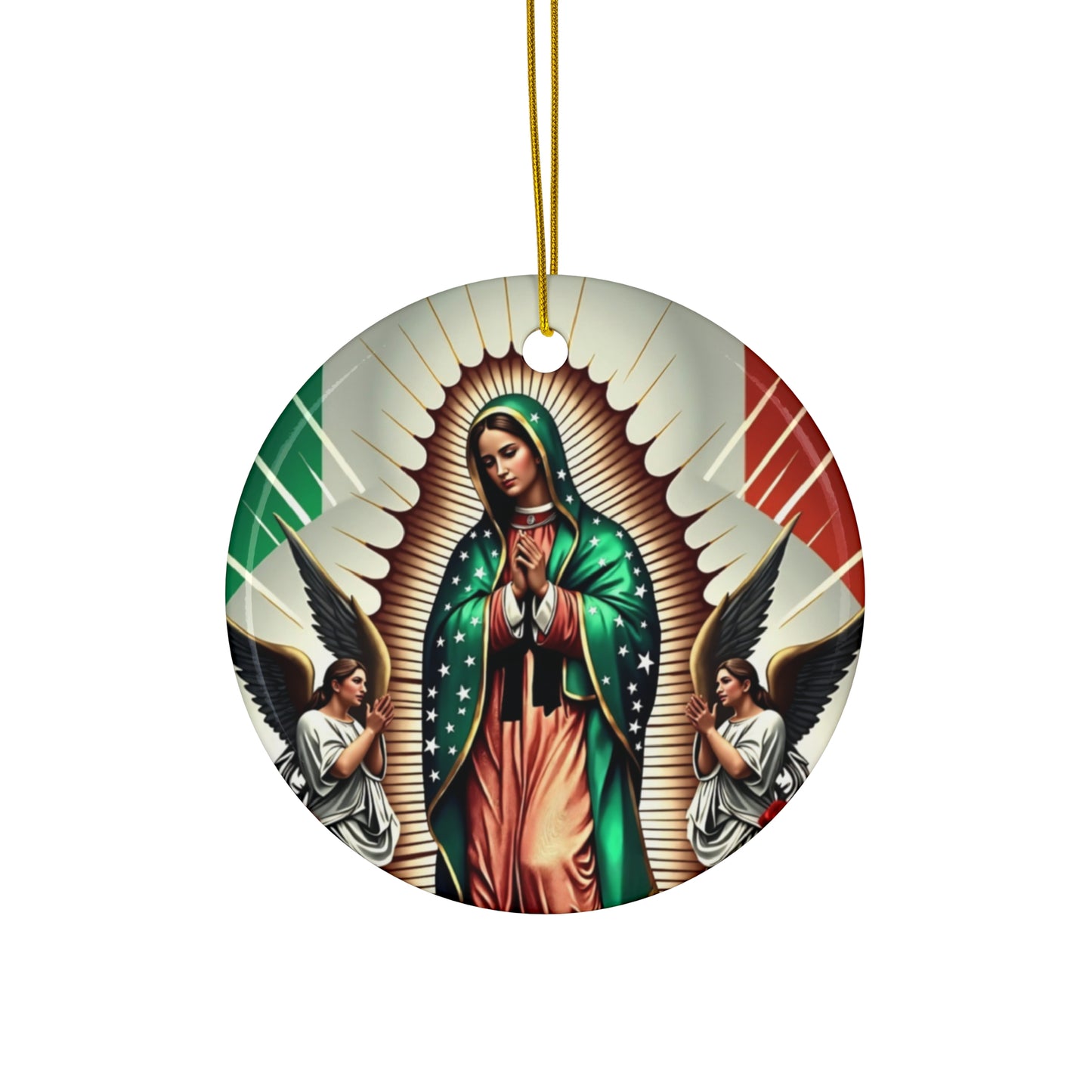 Christmas Tree Ornament Our Lady of Guadalupe Inspired Catholic Ornament