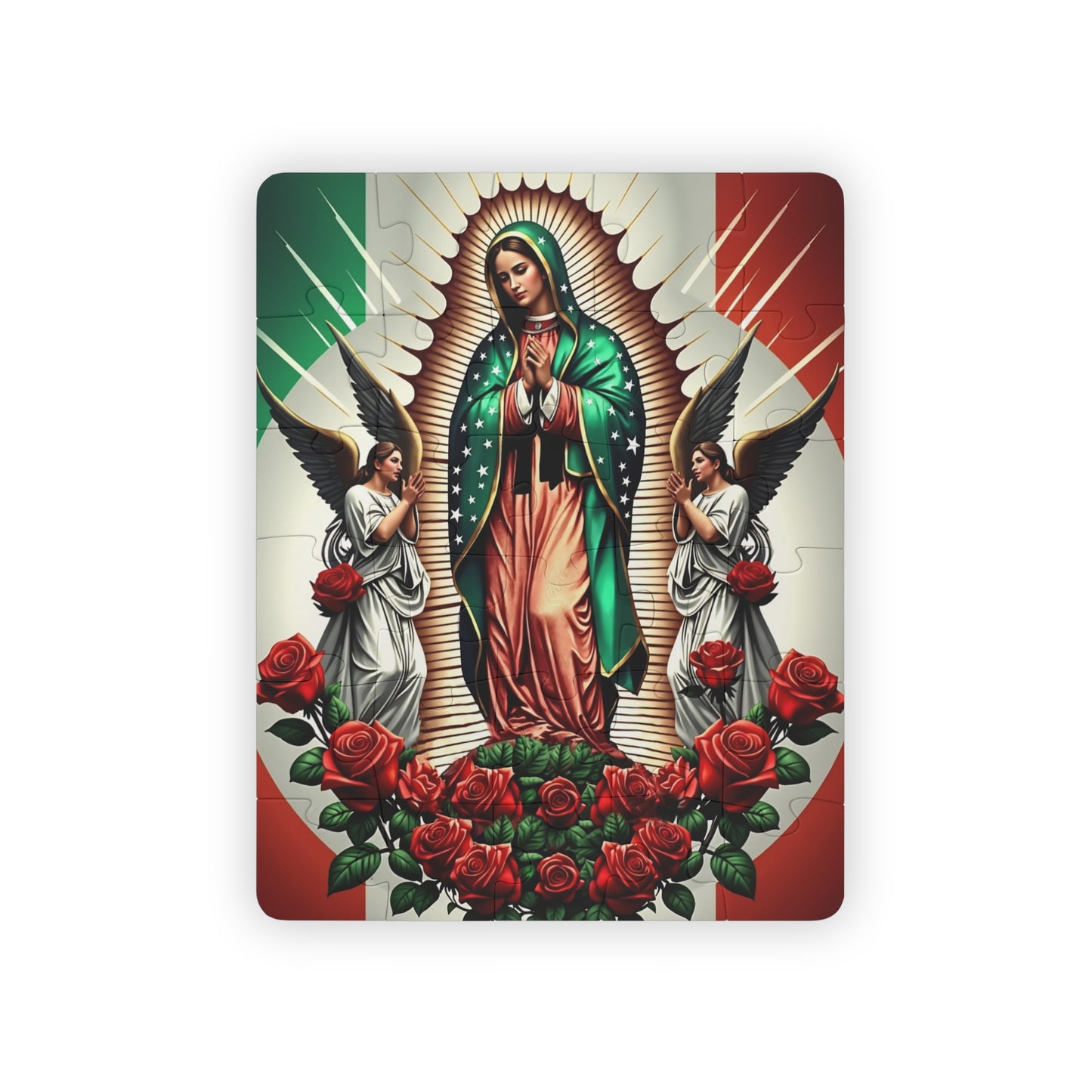 Children's Puzzle Our Lady of Guadalupe Inspired 30 Large Pieces, Catholic Faith Jigsaw
