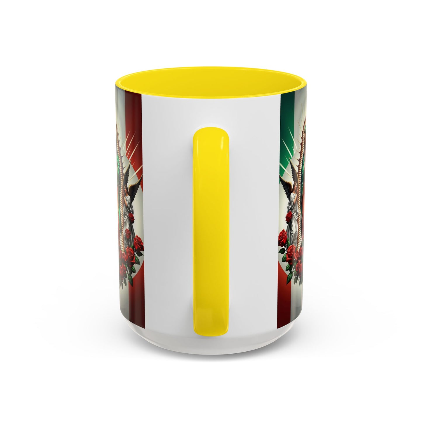 Catholic Coffee Mug,  15oz Ceramic Cup, Our Lady of Guadalupe Inspired