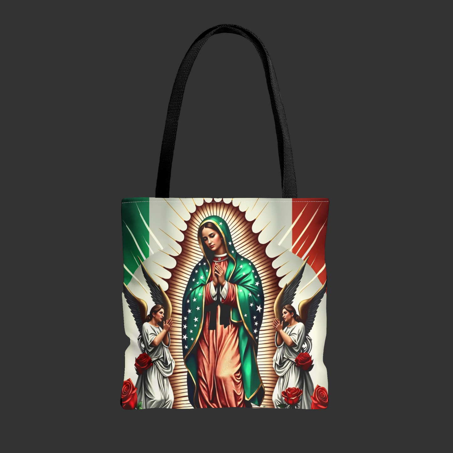 Tote Virgin of Guadalupe Inspired Tote Bag, Simple Classic Catholic Bag